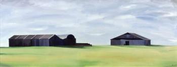 Summer Barns (oil on canvas) | Obraz na stenu