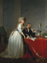 Portrait of French chemist Antoine Laurent Lavoisier with wife, 1788 (oil on canvas) | Obraz na stenu