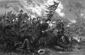The Campaign in Virginia - 'On to Richmond', from 'Harper's Weekly', 1864 (engraving) (b&w photo) | Obraz na stenu