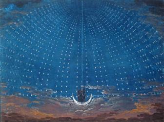 The Palace of the Queen of the Night, set design for 'The Magic Flute' by Wolfgang Amadeus Mozart (1756-91) for a production in Berlin, 1816 (w/c) | Obraz na stenu