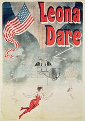 Ballooning: `Leona Dare' poster, 1890 | Obraz na stenu