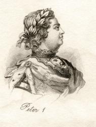 Peter the Great, from 'Crabb's Historical Dictionary', published 1825 (litho) | Obraz na stenu