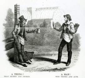 A Thing! That drinks and smokes; A Man! Who thinks and acts, 19th Century (engraving) | Obraz na stenu