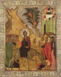The Entry into Jerusalem, Moscow School (tempera on panel) | Obraz na stenu