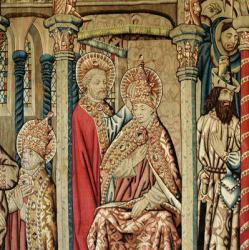 St. Peter Placing the Papal Tiara on the Head of St. Clement, from 'The Life of St. Peter' (wool tapestry) | Obraz na stenu