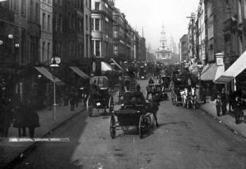 Looking West down the Strand, 19th Century (photograph) | Obraz na stenu