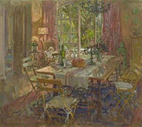 Kitchen Table, Provence (oil on canvas) | Obraz na stenu