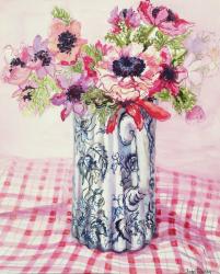 Anemones in a Victorian Flowered Jug (w/c) | Obraz na stenu