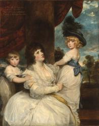 Portrait of Jane, Countess of Harrington, with her Sons, the Viscount Petersham and the Honorable Lincoln Stanhope, 1786-7 (oil on canvas) | Obraz na stenu