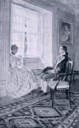 Washington and Mary Philipse, illustration from 'Colonel Washington' by Woodrow Wilson, pub. in Harper's Magazine, 1896 (litho) | Obraz na stenu