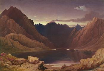 Loch Coruisk, Isle of Skye - Dawn, c.1826-32 (w/c & gum laid down on card) | Obraz na stenu