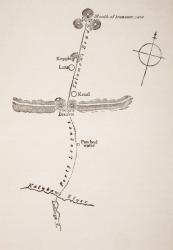 Map to King Solomon's Mines, From King Solomon's Mines by H. Rider Haggard, published London, 1886. | Obraz na stenu