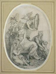 Drawing for the frontispiece of 'The Botanic Garden', by Erasmus Darwin (1731-1802) (graphite on paper) | Obraz na stenu