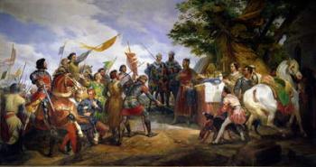 The Battle of Bouvines, 27th July 1214, 1827 (oil on canvas) | Obraz na stenu