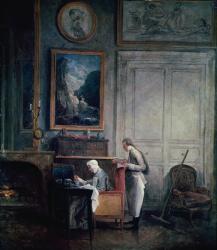 Lunch of Madame Geoffrin (oil on canvas) | Obraz na stenu