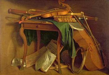 The Musician's Table, c.1760 (oil on canvas) | Obraz na stenu