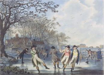 Winter Amusement: A View in Hyde Park from the Moated House, 1787 (aquatint) | Obraz na stenu