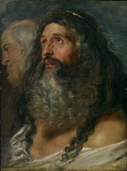 Study of Two Heads, c.1609 (oil on wood) | Obraz na stenu