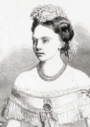 Princess Frederica Wilhelmina Louise Elisabeth Alexandrine of Prussia, from 'L'Univers Illustré', 1866 (engraving) | Obraz na stenu