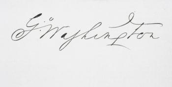 Signature of George Washington (ink on paper) | Obraz na stenu