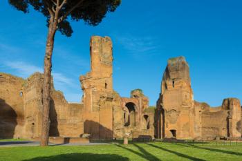 Terme di Caracalla, or Baths of Caracalla dating from the 3rd century AD, Rome, Italy (photo) | Obraz na stenu