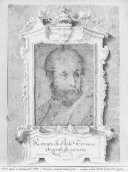 Portrait of a man presumed to be Veronese (Paolo Caliari) (pierre noire on bluish paper) | Obraz na stenu