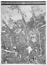 A Map of Clerkenwell, City of London, 1746 (engraving) | Obraz na stenu