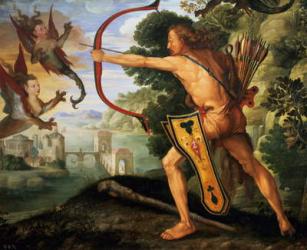 Hercules and the Stymphalian birds, 1600 (oil on panel) | Obraz na stenu