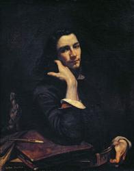 The Man with the Leather Belt. Portrait of the Artist, c.1846 (oil on canvas) | Obraz na stenu