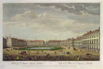 A View of St. James's Square, London, 1753 (hand coloured engraving) | Obraz na stenu