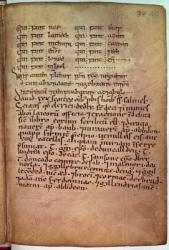 Ms 11.6.32 Charter issued to the clerics of Deer, by King David (1084-1183) from 'The Book of Deer' (vellum) | Obraz na stenu
