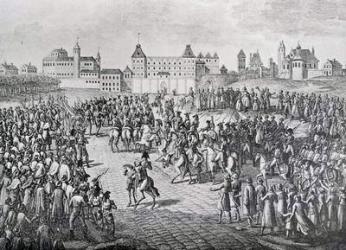 Triumphant Entry of the French into Warsaw, 28th November 1806 (engraving) | Obraz na stenu