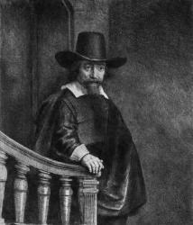 Ephraim Bonus, known as 'The Jew with the Banister' 1647 (etching) (b/w photo) | Obraz na stenu