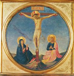 Christ between the Virgin and Saint John, or the Small Crucifixion (tondo), c.1395 (oil on wood) | Obraz na stenu