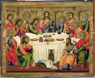 The Last Supper (tempera on panel) | Obraz na stenu