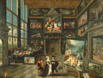 Interior of a Gallery, 1637 (oil on panel) | Obraz na stenu