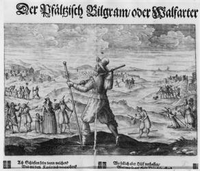 'The Pilgrim of Palatinate', Frederick V (1596-1632), King of Bohemia (engraving) (b/w photo) | Obraz na stenu