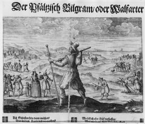 'The Pilgrim of Palatinate', Frederick V (1596-1632), King of Bohemia (engraving) (b/w photo) | Obraz na stenu