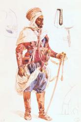 Spahi with his sword, c.1854 (w/c on paper) | Obraz na stenu