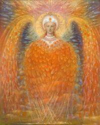 The Angel of Justice, 2010 (oil and gold leaf on Belgian linen) | Obraz na stenu