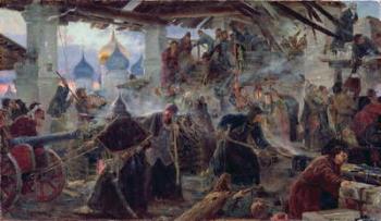 The Defence of the Trinity Sergius Cloister in Zagorsk, 1892 (oil on canvas) | Obraz na stenu
