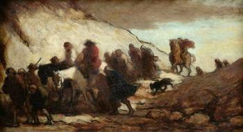 The Fugitives or The Emigrants, c.1849-50 (oil on panel) | Obraz na stenu