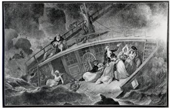 The Loss of the East Indiaman 'Halsewell', 6 January 1786 (engraving) (b&w photo) | Obraz na stenu