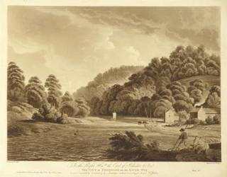 View at Redbrook in the River Wye, plate 13 from 'Views of the River Wye', engraved by F. Jukes, 1802 (aquatint) | Obraz na stenu