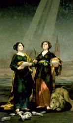 St. Justina and St. Rufina, 1817 (oil on canvas) | Obraz na stenu