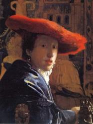 Girl with a Red Hat, c.1665 (oil on panel) | Obraz na stenu
