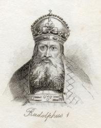 Rudolph I of Germany, from 'Crabb's Historical Dictionary', published 1825 (litho) | Obraz na stenu