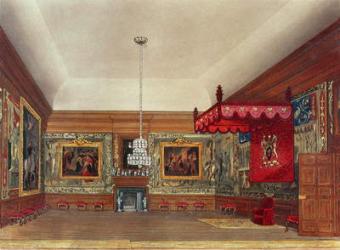 The Throne Room, Hampton Court from Pyne's 'Royal Residences', 1818 | Obraz na stenu