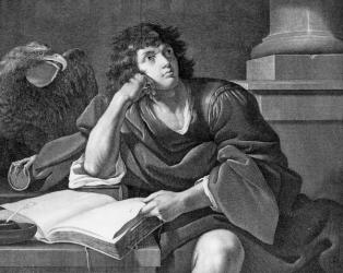 St. John the Evangelist (engraving) (b/w photo) | Obraz na stenu