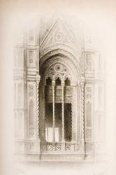 Tracery from the Campanile of Giotto, Florence, from `The Seven Lamps of Architecture' by John Ruskin, engraved by James Charles Armytage (c.1820-97) published 1894 (engraving) | Obraz na stenu